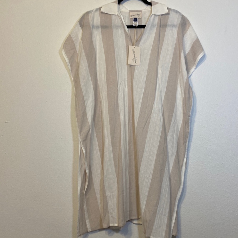 Universal Thread Striped Sheer Tunic / Bathing Su… - image 1